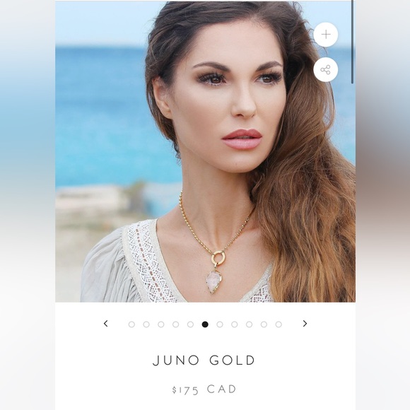 Gold Crystal Necklace - Picture 7 of 8